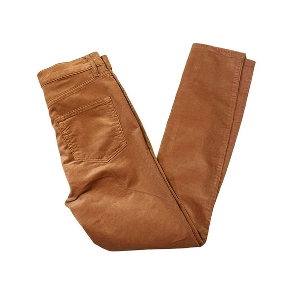 LOFT NWT Corduroys The Skinny High Rise Stretch Orange Brown Sienna Size 25 - Picture 7 of 10